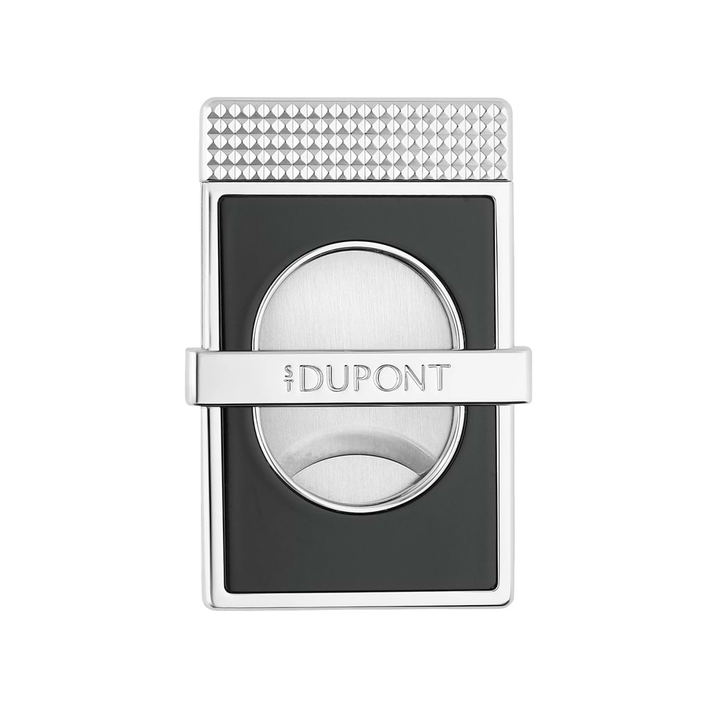 S.T. DUPONT CC SLİM BLACK/CHROME CİGAR CUTTER
