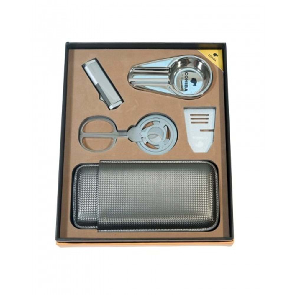 COHIBA 5 Lİ SİLVER-SİYAH PURO SETİ