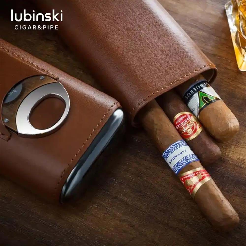LUBİNSKİ 2 Lİ 60 RİNG PURO KILIFI BROWN KESİCİLİ HY-3305L-2