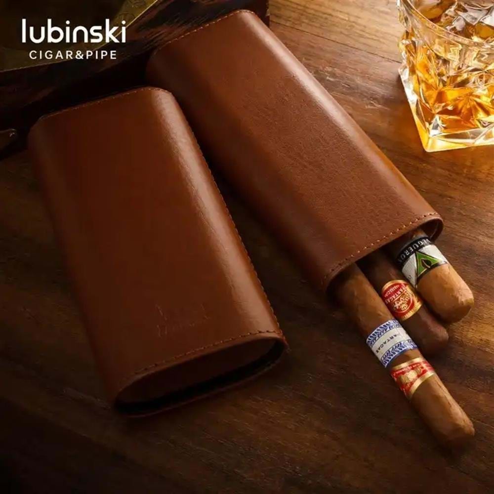 LUBİNSKİ 2 Lİ 60 RİNG PURO KILIFI BROWN KESİCİLİ HY-3305L-2