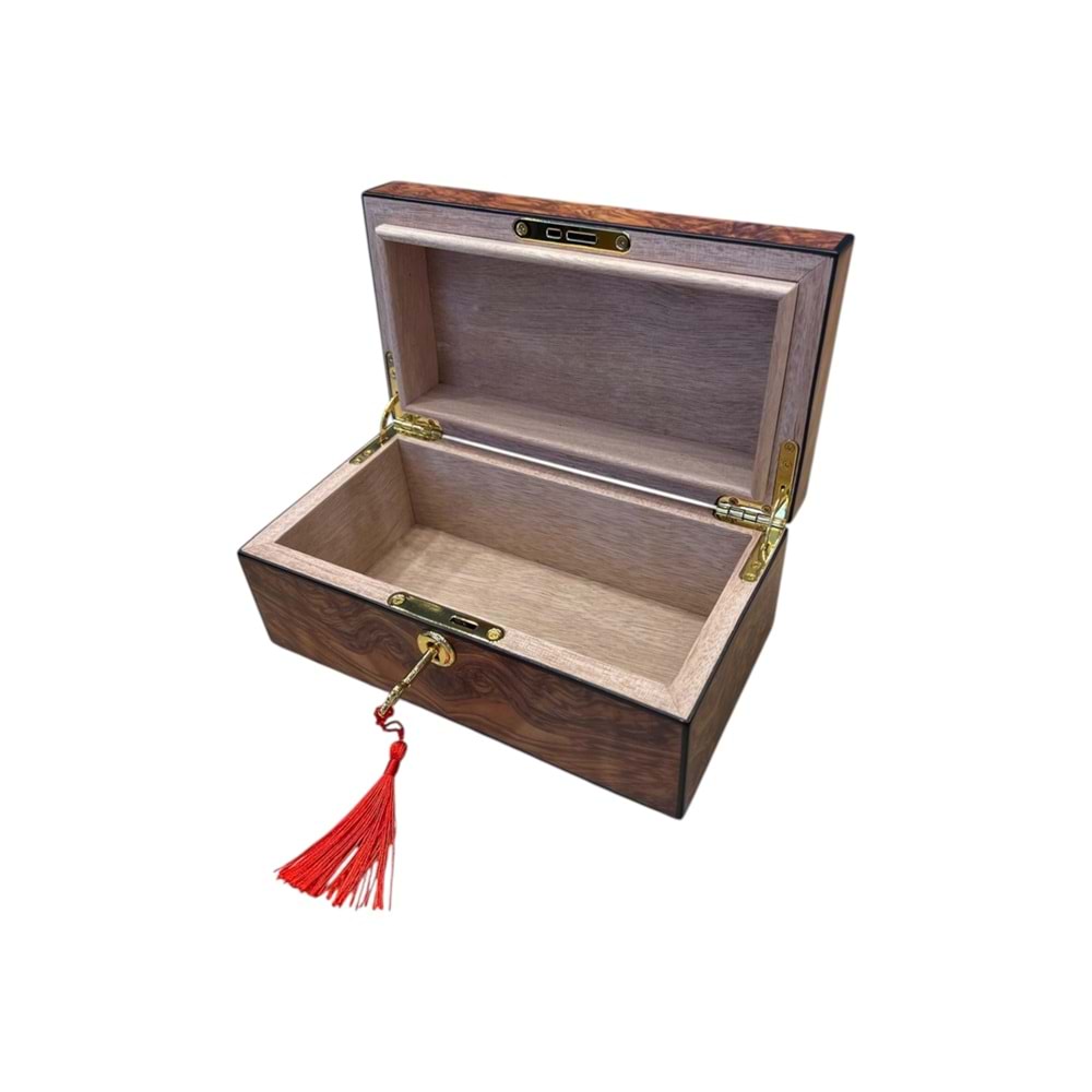 LUBİNSKİ KİLİTLİ KARAAĞAÇ PURO KUTUSU Q1750