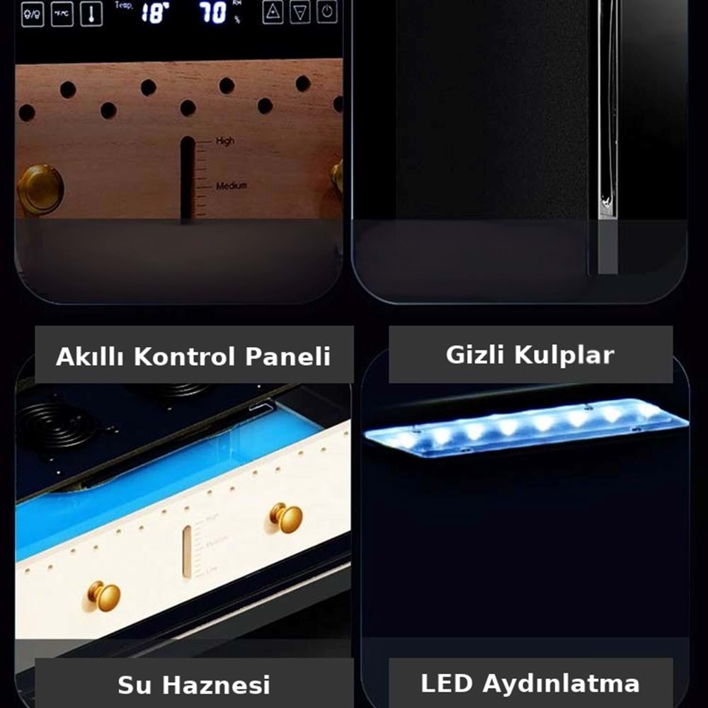 QUANTORO QCC-26A WOOD ELEKTRONİK HUMİDOR