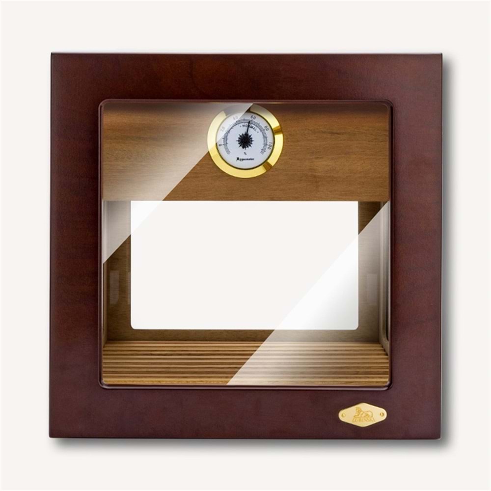 LUBİNSKİ CAM KÜP CEDAR TEPSİLİ HUMİDOR 40LIK