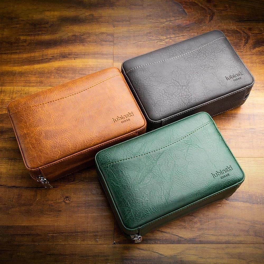 LUBİNSKİ ÇAKMAK SETLİ SEYAHAT HUMİDOR YJA-50023-BN