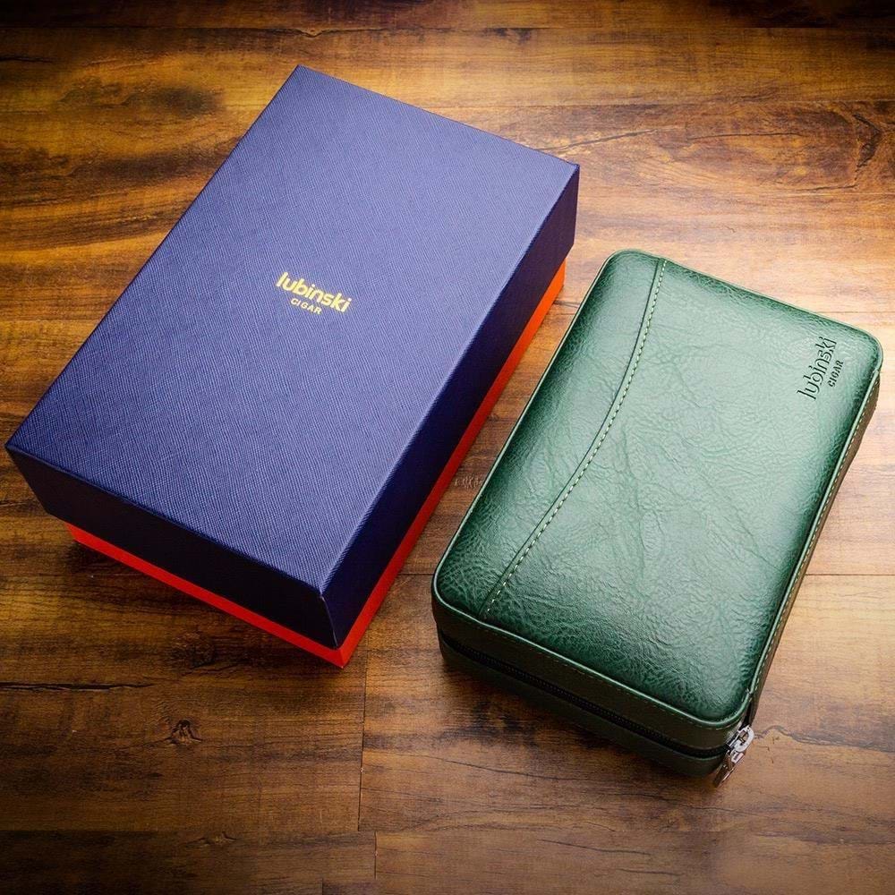 LUBİNSKİ ÇAKMAK SETLİ SEYAHAT HUMİDOR YJA-50023-GN