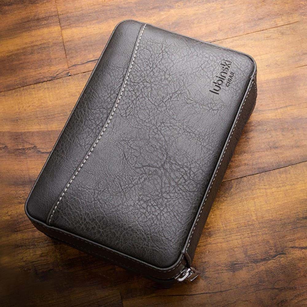 LUBİNSKİ ÇAKMAK SETLİ SEYAHAT HUMİDOR YJA-50023-GY