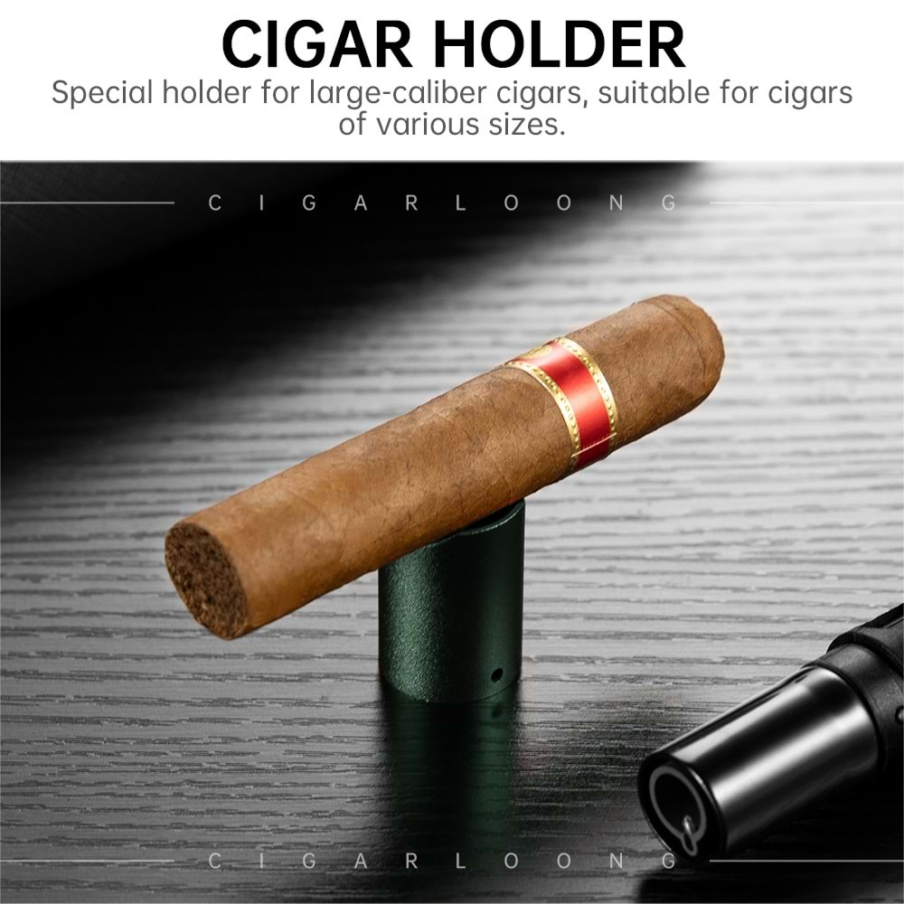 CİGARLOONG KESİCİ ,DELİCİ VE ÇAKMAKLI PURO SETİ BLACK