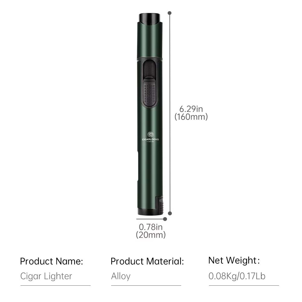 CİGARLOONG KESİCİ ,DELİCİ VE ÇAKMAKLI PURO SETİ RED