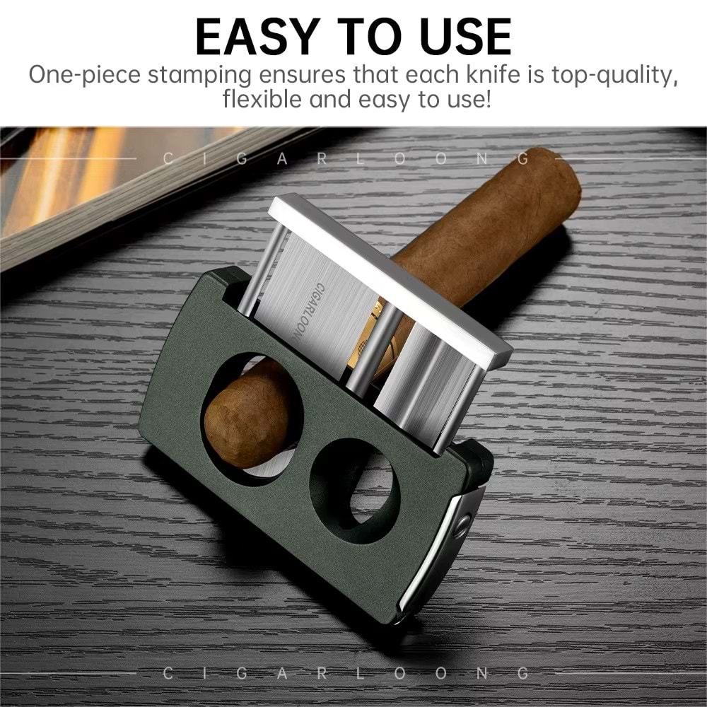 CİGARLOONG KESİCİ ,DELİCİ VE ÇAKMAKLI PURO SETİ GOLD