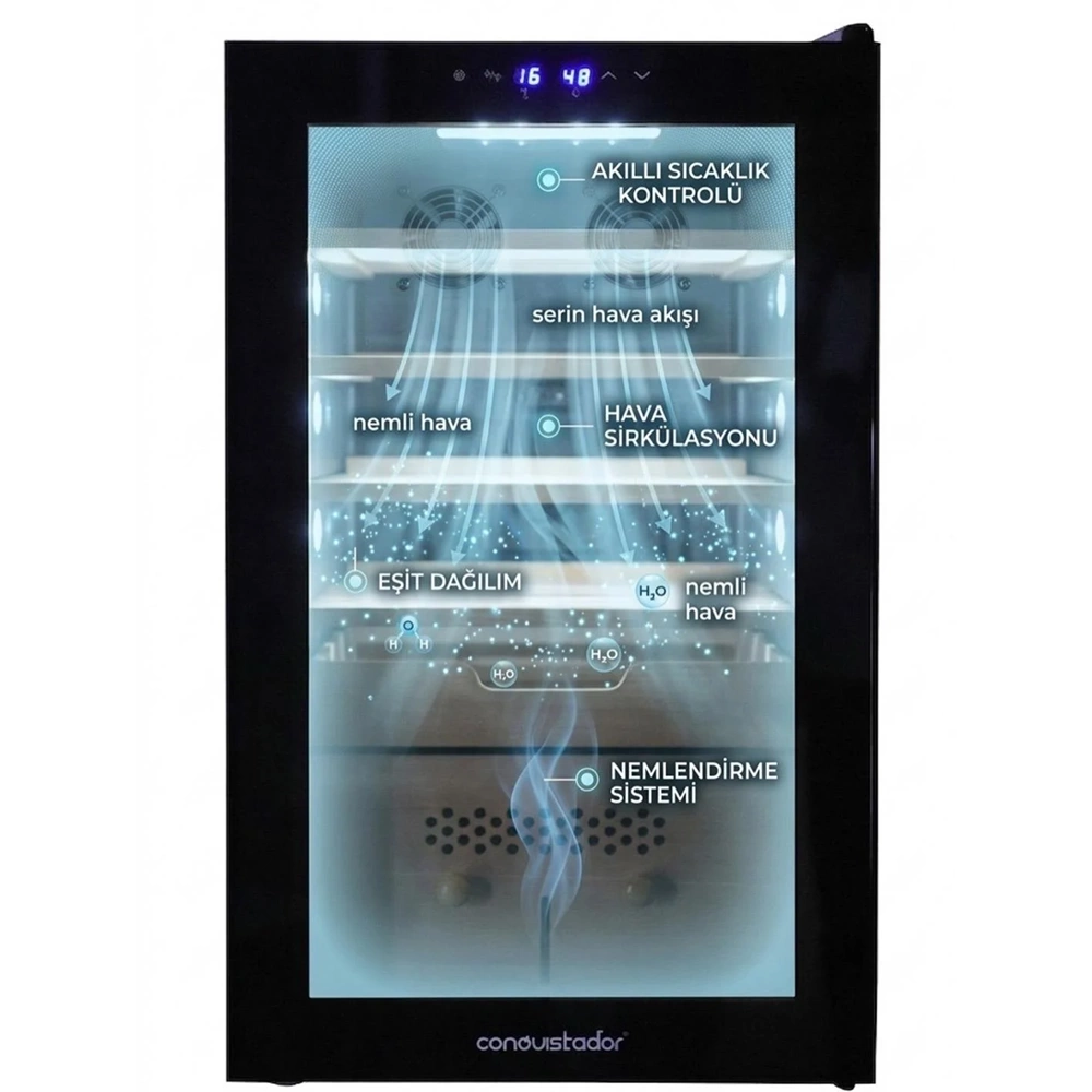 CONQUİSTADOR AFA-026 IMPERİO SERİSİ SİYAH ELEKTRONİK HUMİDOR