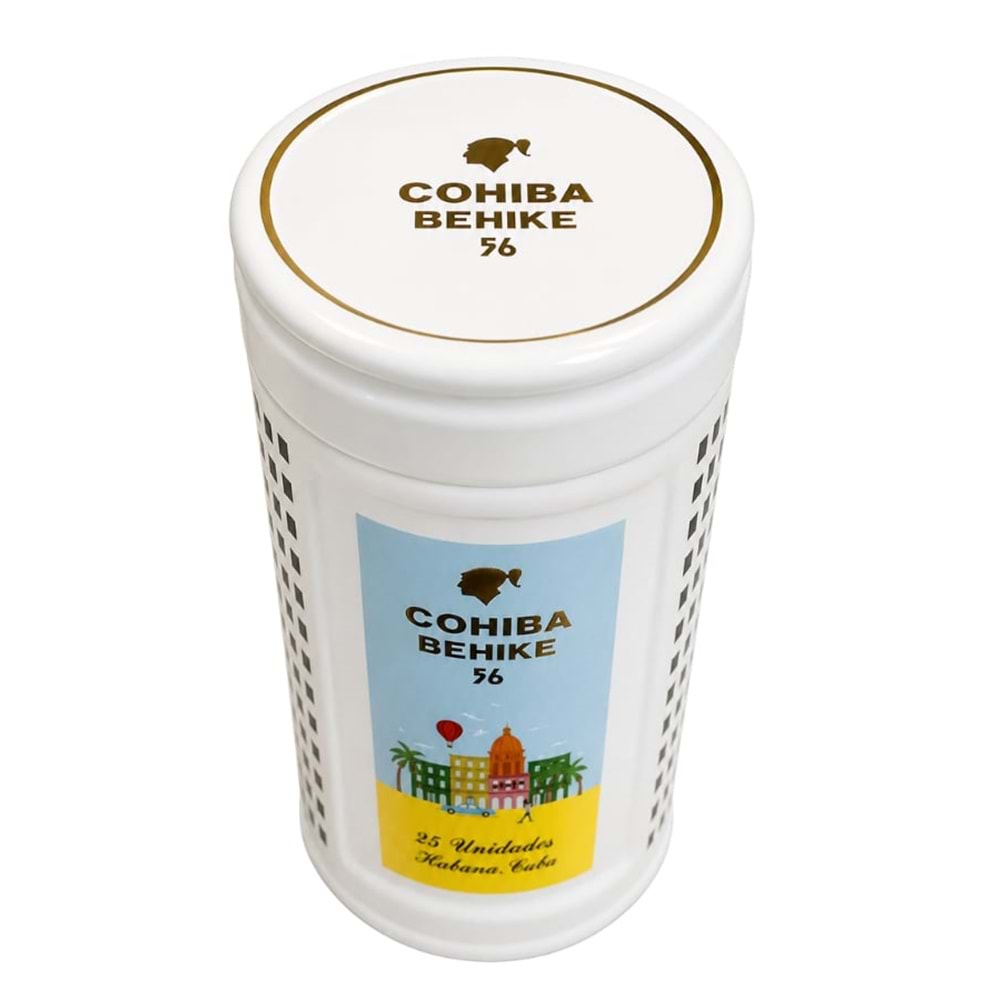 COHIBA SİLİNDİR SERAMİK WHİTE HUMİDOR CMT007