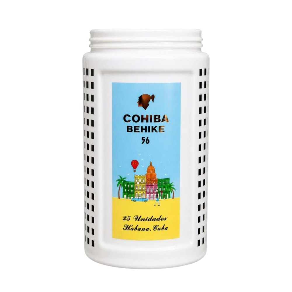 COHIBA SİLİNDİR SERAMİK WHİTE HUMİDOR CMT007