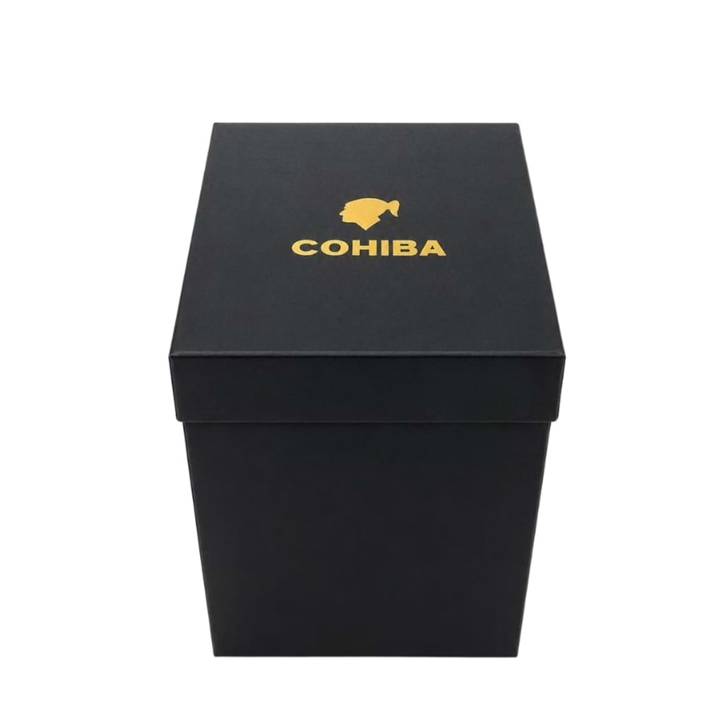 COHIBA SİLİNDİR SERAMİK WHİTE HUMİDOR CMT007