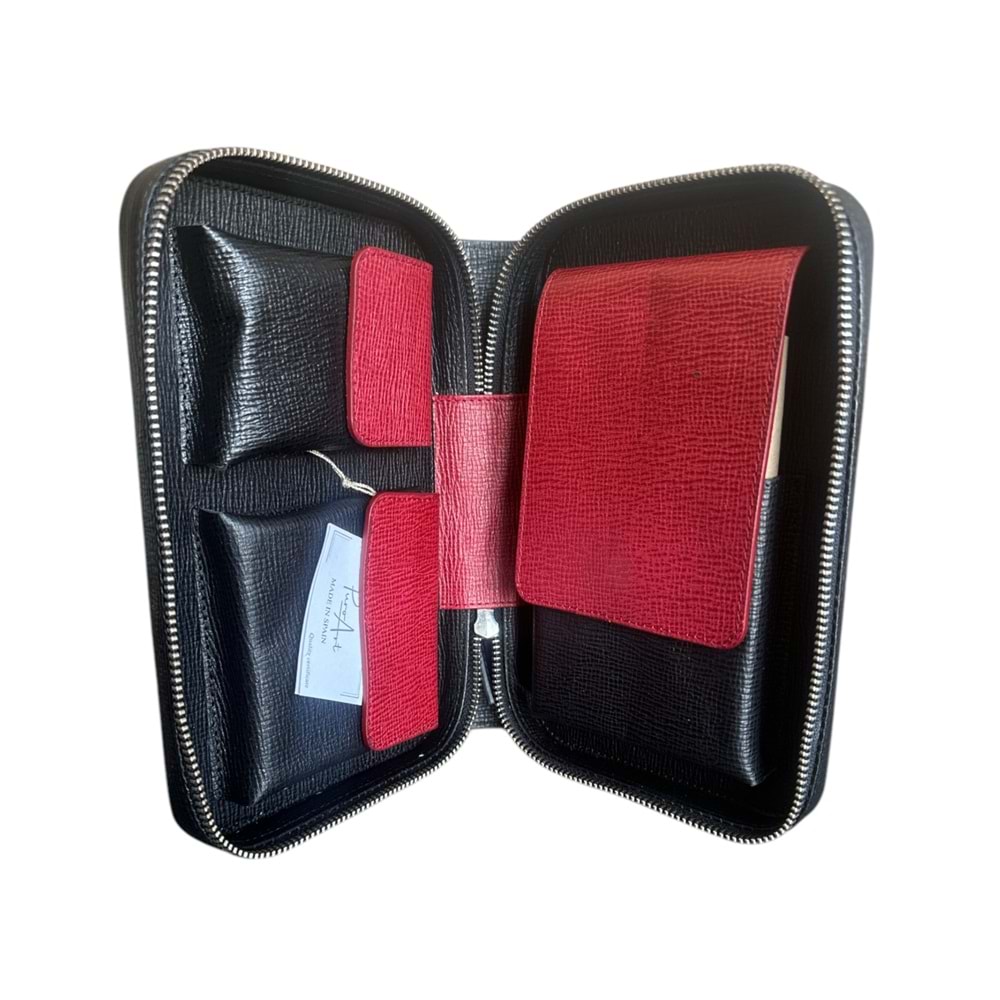 PURO ART SEYAHAT HUMİDORU BLACK 310.412 N/R (Made İn Spain)(Hakiki Deri)
