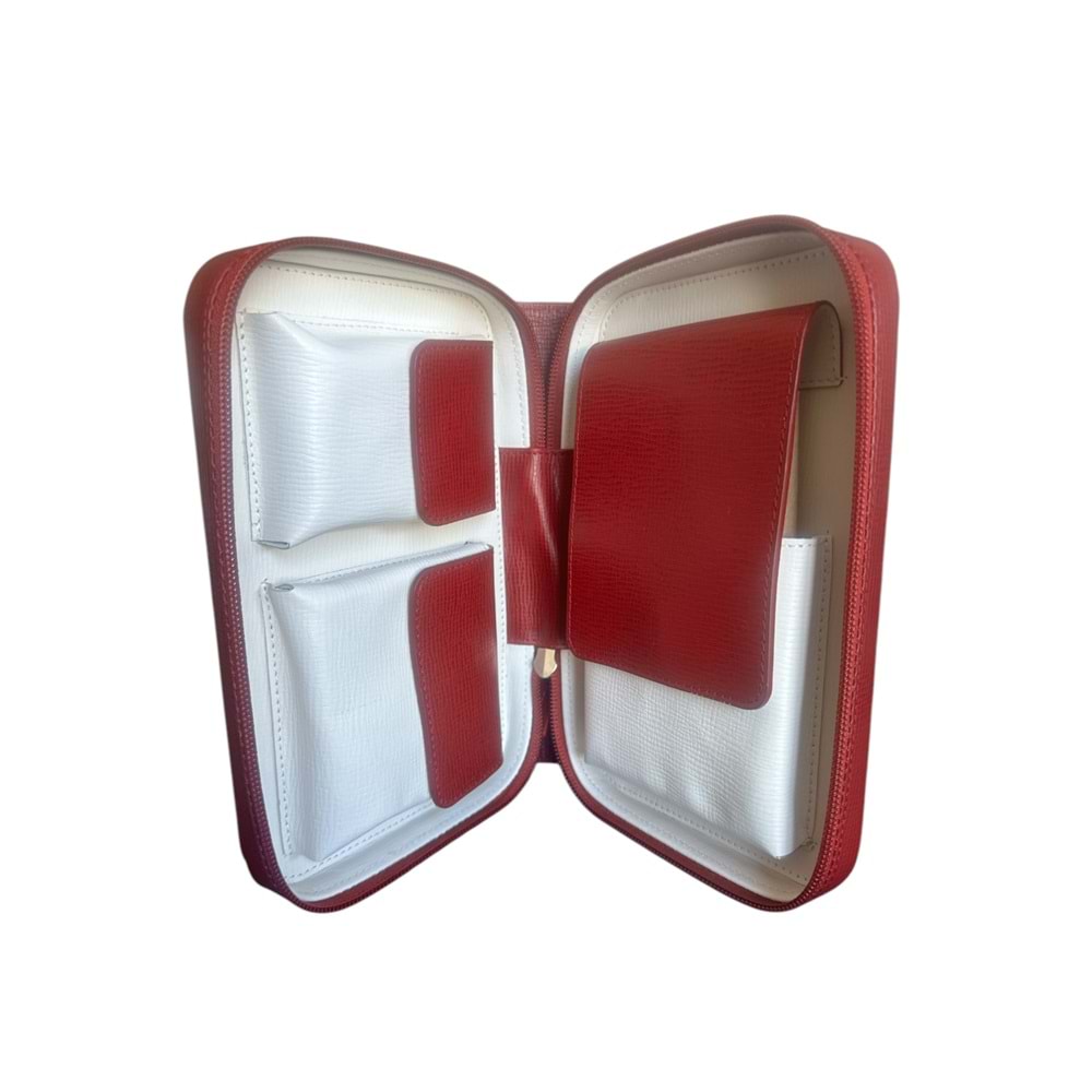PURO ART SEYAHAT HUMİDORU RED 310.412 R/B (Made İn Spain)(Hakiki Deri)