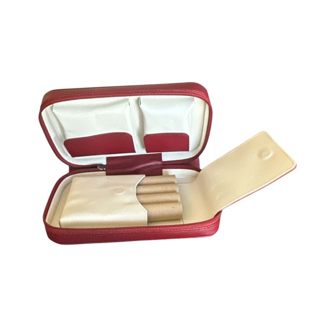 PURO ART SEYAHAT HUMİDORU RED 310.412 R/B (Made İn Spain)(Hakiki Deri)