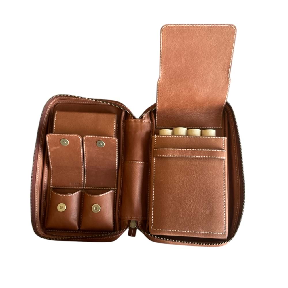 PURO ART SEYAHAT HUMİDORU BROWN 500.410 BRU (Made İn Spain)(Hakiki Deri)