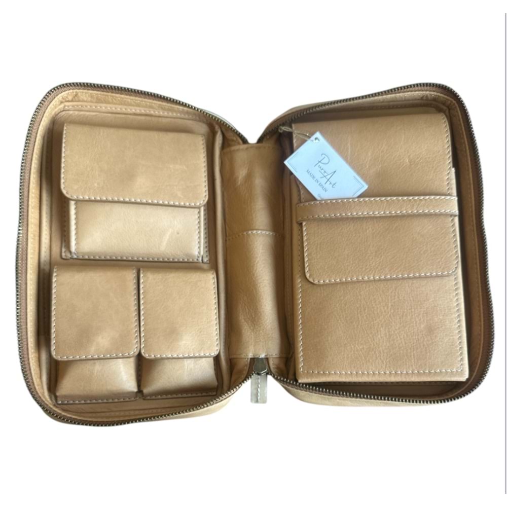 PURO ART SEYAHAT HUMİDORU CAMEL 500.410 CU (Made İn Spain)(Hakiki Deri)