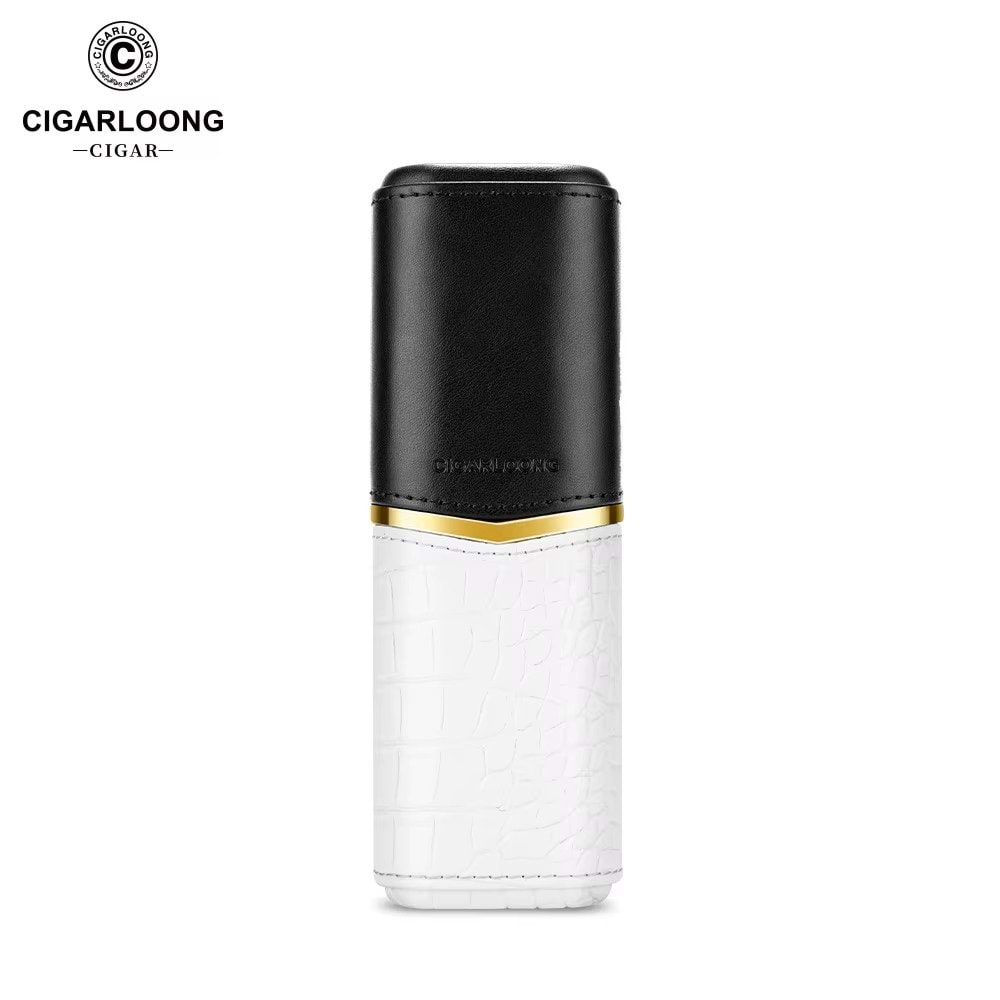 CİGARLOONG RETRO PURO KILIFI ALLİGATOR WHİTE 58 RİNG 2 Lİ
