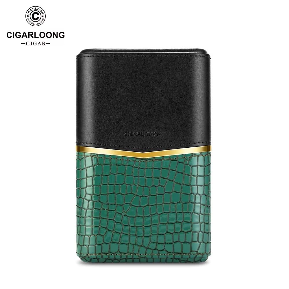 CİGARLOONG RETRO PURO KILIFI ALLİGATOR GREEN 58 RİNG 3 LÜ