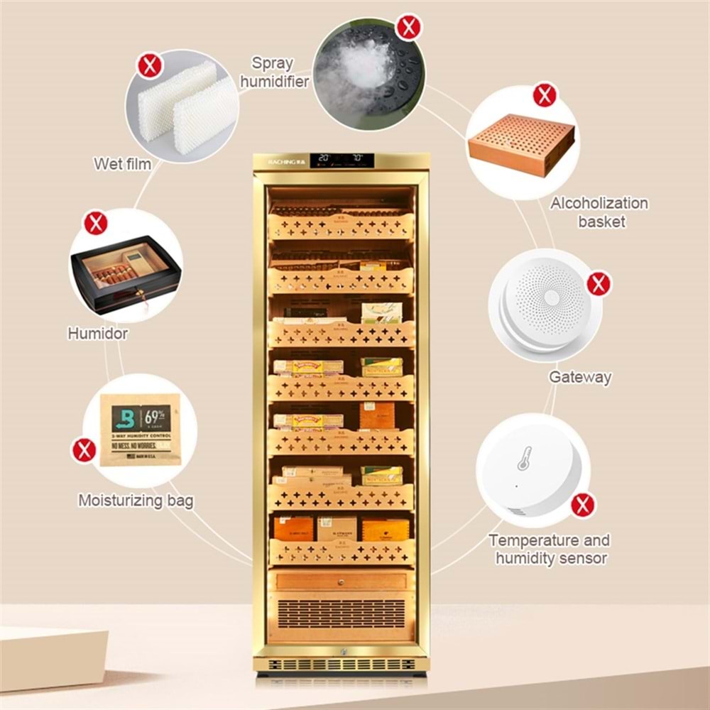 RACHİNG ELEKTRONİK HUMİDOR MON3800A GOLD