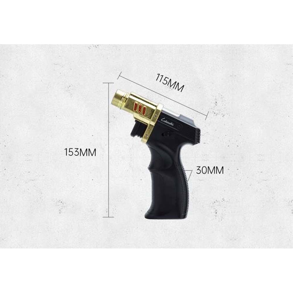 LUBİNSKİ TEK TORCH PURO ÇAKMAĞI BLACK-GOLD