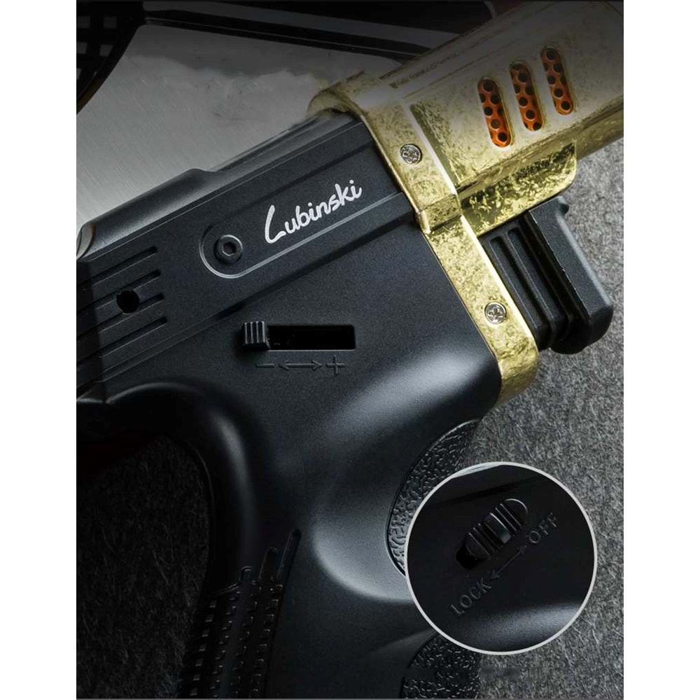 LUBİNSKİ TEK TORCH PURO ÇAKMAĞI BLACK-GOLD