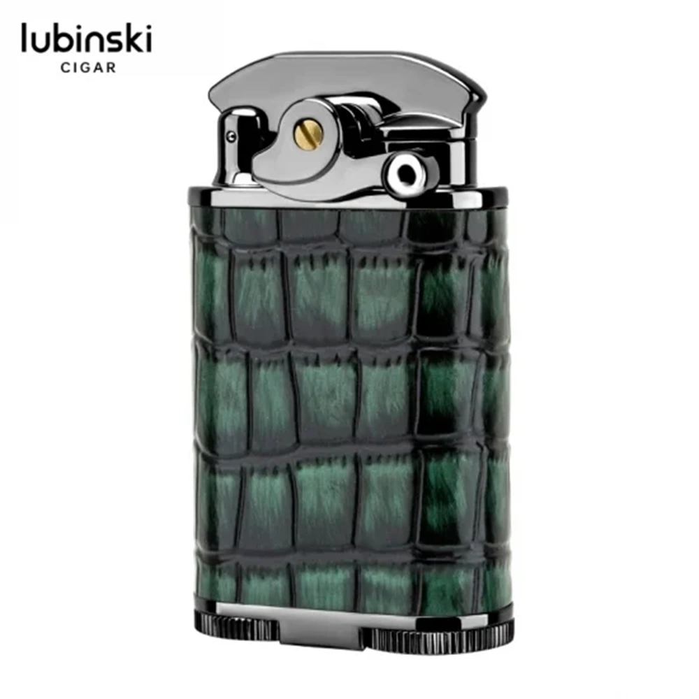 LUBİNSKİ DERİ KAPLAMA DELİCİLİ PURO ÇAKMAĞI GREEN