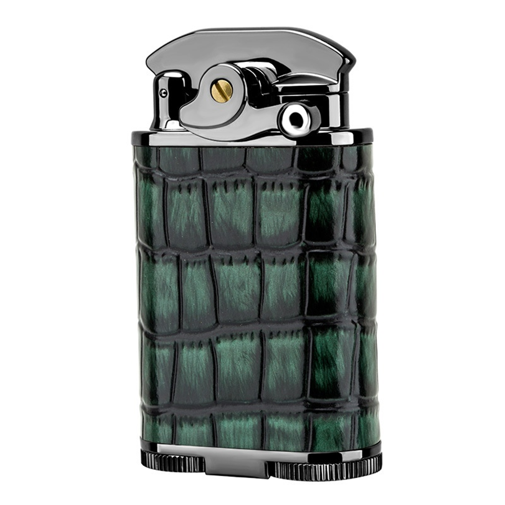 LUBİNSKİ DERİ KAPLAMA DELİCİLİ PURO ÇAKMAĞI GREEN