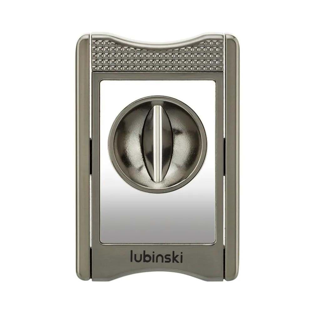 LUBİNSKİ V CUTTER KILIFLI GUN METAL PURO MAKASI YJA-30022-GM