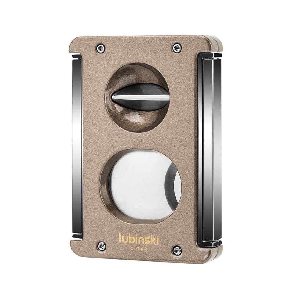 LUBİNSKİ SEHPALI-DELİCİLİ LAZER BIÇAK DOUBLE CUTTER BROWN PURO KESİCİ YJA-30033-BN