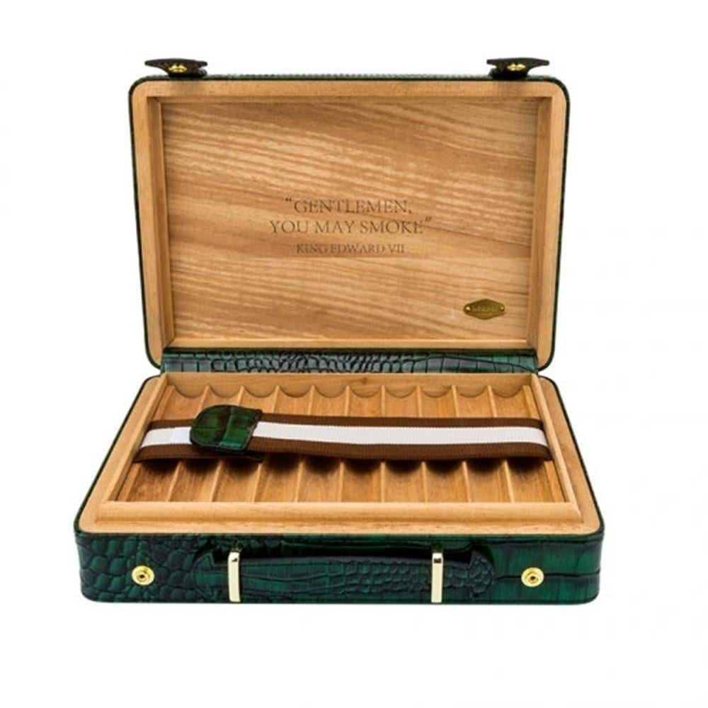 LUBİNSKİ DERİ CROCO GREEN PURO TAŞIMA KUTUSU YJA-50017-GN