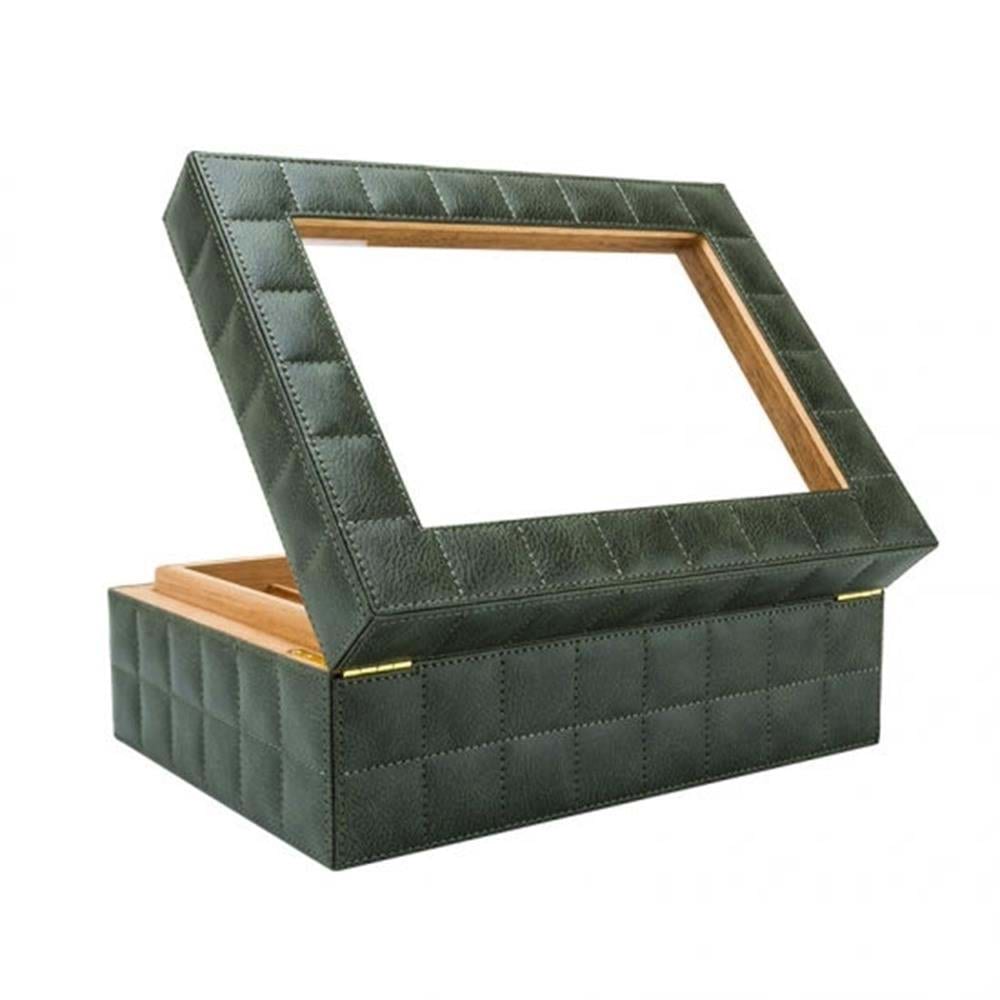 LUBİNSKİ CAMLI DERİ GREY HUMİDOR YJA-60011-GY