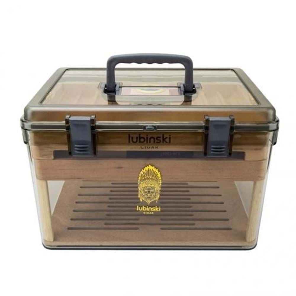 LUBİNSKİ DIŞI ŞEFFAF PLEXİ İÇİN SEDİR HUMİDOR 100s