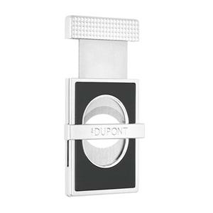 S.T. DUPONT CC SLİM BLACK/CHROME CİGAR CUTTER