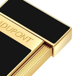 S.T. DUPONT LI SLİMMY BLACK LACQUER/GOLDEN ÇAKMAK