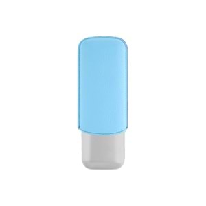 S.T. DUPONT 2CG CASE LIGHTBLUE GR/CHROME