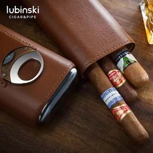 LUBİNSKİ 2 Lİ 60 RİNG PURO KILIFI BROWN KESİCİLİ HY-3305L-2