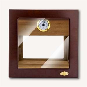 LUBİNSKİ CAM KÜP CEDAR TEPSİLİ HUMİDOR 40LIK