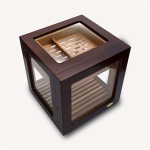 LUBİNSKİ CAM KÜP CEDAR TEPSİLİ HUMİDOR 40LIK