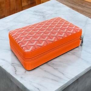 CİGARLOONG DERİ SEYAHAT HUMİDOR ORANGE