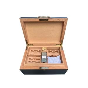 ANGELO HUMİDOR GERÇEK AHŞAP 120 LİK ANTRASİT