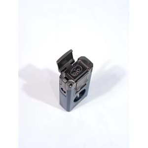 COHIBA ÇAKMAK V- CUTTER VE TOURCLU BLUE-GREY-SİYAH ÇİFT PÜRMÜZLÜ ÇAKMAK CCM0759