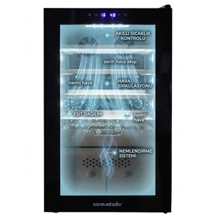 CONQUİSTADOR AFA-026 IMPERİO SERİSİ SİYAH ELEKTRONİK HUMİDOR