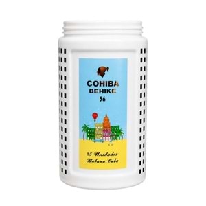 COHIBA SİLİNDİR SERAMİK WHİTE HUMİDOR CMT007