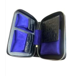 PURO ART SEYAHAT HUMİDORU BLACK CROCO 100.412 NG (Made İn Spain)(Hakiki Deri)