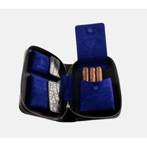 PURO ART SEYAHAT HUMİDORU BLACK CROCO 100.412 NG (Made İn Spain)(Hakiki Deri)