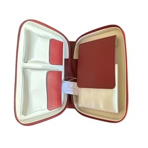 PURO ART SEYAHAT HUMİDORU RED 310.412 R/B (Made İn Spain)(Hakiki Deri)