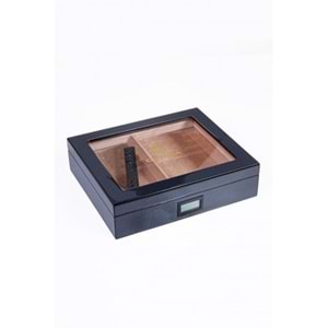 COHIBA CARBON FİBER CAMLI AHŞAP HUMİDOR CHUM043