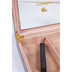 COHIBA CARBON FİBER CAMLI AHŞAP HUMİDOR CHUM043